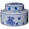 Flair Decor - Chain Blossom Jar Blue & White 22.5x15.5cm