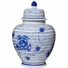 Flair Decor - Chain Blossom Ming Jar Blue & White 16.5x25cm