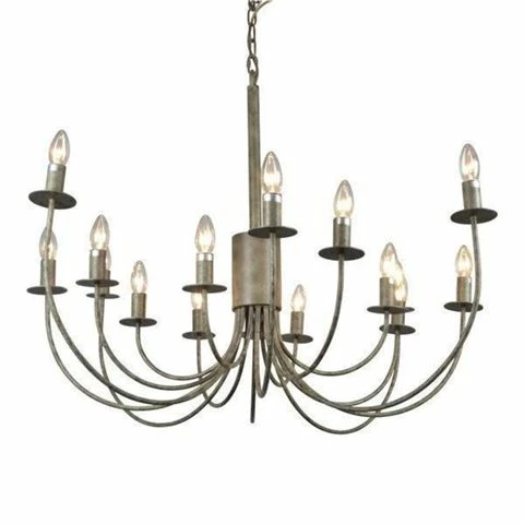 OneWorld - 16 Arm Chandelier Taupe 1 OneWorld - 16 Arm Chandelier Taupe