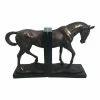OneWorld - Bronze Horse Bookends With Black Base