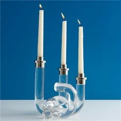 Jonathan Adler - Pompidou Acrylic Candle Holder Clear