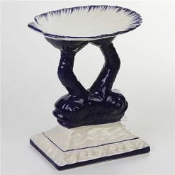 Zanatta - Blue Fish Base With Shell Plate 11.5x24.5x18cm