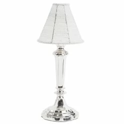 The Enchanted Home - Scalloped Tabletop Lamp Silver