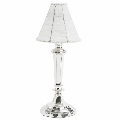 The Enchanted Home - Scalloped Tabletop Lamp Silver 1 The Enchanted Home - Scalloped Tabletop Lamp Silver