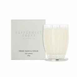 Peppermint Grove - Fresh Sage & Cedar Candle 370g