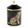 Halcyon Days - Twin Leopard Black Lidded Jasmine Candle