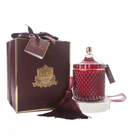 Cote Noire - Grand Art Deco Candle Burgundy W/Rose Oud 500g 1 Cote Noire - Grand Art Deco Candle Burgundy W/Rose Oud 500g