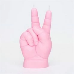 Candle Hand - Peace Baby Candle Pink 105g