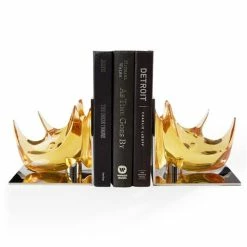 Jonathan Adler - Acrylic Rhino Bookend Set Amber
