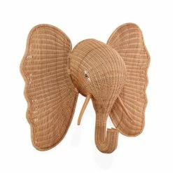 Jonathan Adler - Wicker Elephant Wall Art