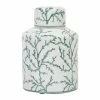 Flair Decor - Green & White Cylinder Jar 22cm