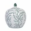 Flair Decor - Ceramic Green And White Pumpkin Jar 20cm
