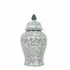 Flair Decor - Green & White Ginger Jar Small 38cm