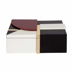 Greg Natale - Georges Lacquer Box Black, Red & Gold 15.8cm