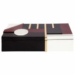 Greg Natale - Jacques Lacquer Box Black, Red & Gold 27.4cm