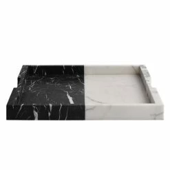 Greg Natale - Carter Tray Nero & Bianco Marble Large
