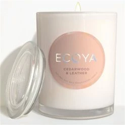 Ecoya - Cedarwood & Leather Metro Candle W/Lid 270g