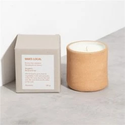 WAKS - Local Candle Clay Ceramic Perivoli White Mandarin