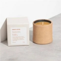 WAKS - Local Candle Clay Ceramic Exoklisi Blk Beeswax Scent