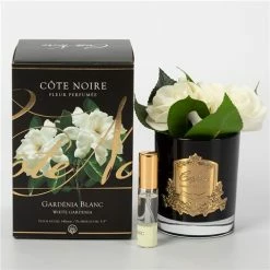 Cote Noire - Gardenia Blanc Perfume Black Glass Gold Crest