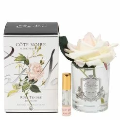 Cote Noire - Rose Tendre Pink Blush Rose Clear Jar Silver