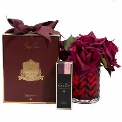 Cote Noire - Herringbone Red Roses Scent Red Vase
