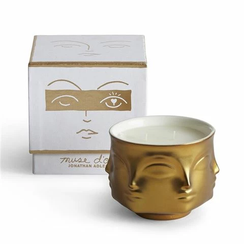 Jonathan Adler - Mue D'or Ceramic Candle Gold 1 Jonathan Adler - Mue D'or Ceramic Candle Gold