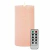 RSC - 3D Moving Flame Candle Straight Edge Medium Pink