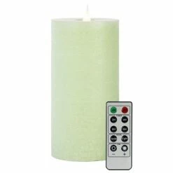 RSC - 3D Moving Flame Candle Straight Edge Medium Sage