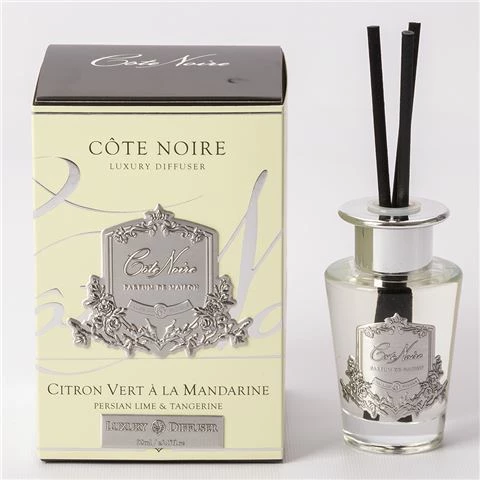 Cote Noire - Persian Lime/Tangerine Diffuser W/Silver 90ml 1 Cote Noire - Persian Lime/Tangerine Diffuser W/Silver 90ml