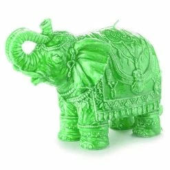 Mario Luca Giusti - Elephant M/S Ceramic-Look Candle Green