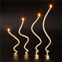 Queen B - Black Label Twisted Candles + Brass Holder